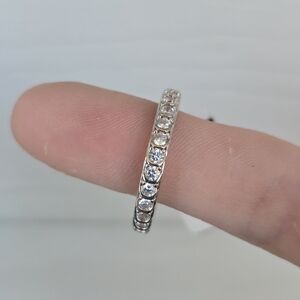 Bella Luce 3.09CTW Rhodium Silver Infinity Ring Sz 7